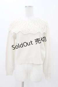 Fi.n.t / クロシェ編みケープニットプルオーバー Free IVORY H-25-11-27-062-CA-TO-NS-ZH