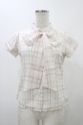 michellMacaron / チェックブラウス XS オフ H-25-11-27-063-0-BL-NS-ZH
