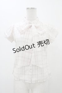 michellMacaron / チェックブラウス XS オフ H-25-11-27-063-0-BL-NS-ZH