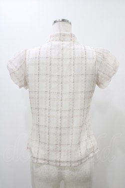 画像2: michellMacaron / チェックブラウス XS オフ H-25-11-27-063-0-BL-NS-ZH