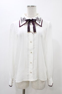 画像1: Amavel / 古の魔術書ブラウス Free オフ/ボルドー H-25-11-27-064-CA-BL-NS-ZH