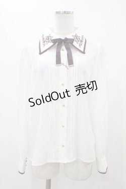 画像1: Amavel / 古の魔術書ブラウス Free オフ/ボルドー H-25-11-27-064-CA-BL-NS-ZH