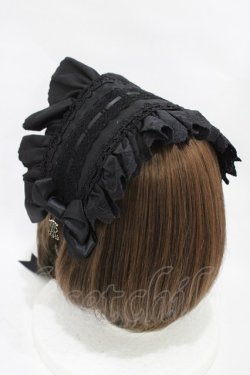 画像2: ALICE and the PIRATES / My Dear Dollフリルヘッドドレス  ブラック H-25-11-27-013-PA-AC-NS-ZH