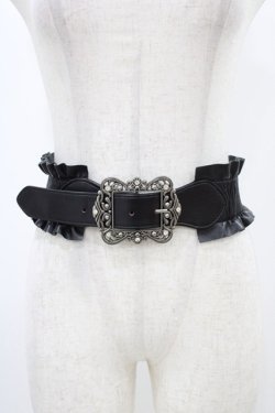 画像1: axes femme / クラシカルバックルベルト Free ブラック H-25-11-27-022-AX-AC-NS-ZH