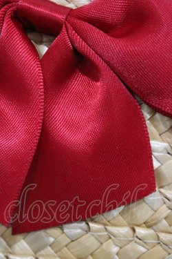 画像3: Maison de FLEUR / フリルハンドルカゴバッグ  ナチュラル/レッド H-25-11-27-002-LO-BG-NS-ZH