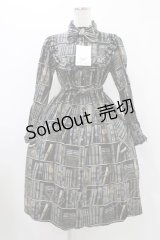 Physical Drop / チュニックワンピース【本棚柄】 Free ダーク色 H-25-11-27-029-LO-OP-NS-ZH