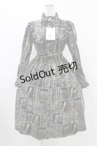 Physical Drop / チュニックワンピース【本棚柄】 Free ダーク色 H-25-11-27-029-LO-OP-NS-ZH