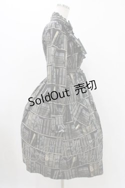 画像3: Physical Drop / チュニックワンピース【本棚柄】 Free ダーク色 H-25-11-27-029-LO-OP-NS-ZH