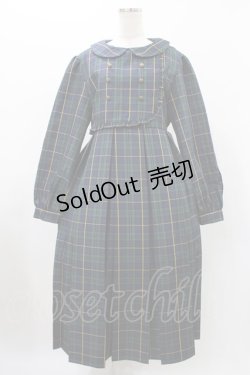 画像1: FLC / MINA*タータンチェックワンピース L グリーン H-25-11-27-032-0-OP-NS-ZH