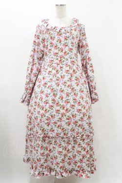 画像1: FLC / 星名桜子/2WAY花柄フリルワンピース L ピンク H-25-11-27-033-0-OP-NS-ZH