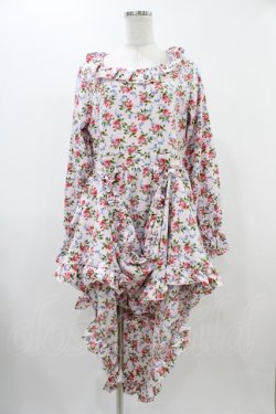 画像3: FLC / 星名桜子/2WAY花柄フリルワンピース L ピンク H-25-11-27-033-0-OP-NS-ZH