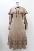 FLC / MINA*ケープワンピース L ベージュ H-25-11-27-034-0-OP-NS-ZH