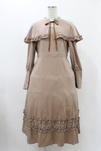 FLC / MINA*ケープワンピース L ベージュ H-25-11-27-034-0-OP-NS-ZH