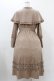 画像2: FLC / MINA*ケープワンピース L ベージュ H-25-11-27-034-0-OP-NS-ZH (2)