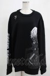 画像1: QOOZA / 東京喰種×QOOZA金木研 ダメージスウェット  ブラック H-25-11-28-030-PU-TO-KB-ZH (1)