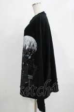 画像2: QOOZA / 東京喰種×QOOZA金木研 ダメージスウェット  ブラック H-25-11-28-030-PU-TO-KB-ZH (2)