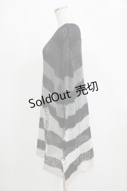 画像2: KILL STAR / Grady Knit Sweater XL ブラック×グレー H-25-11-28-036-SL-TO-KB-ZH