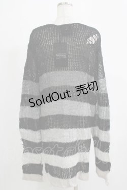 画像3: KILL STAR / Grady Knit Sweater XL ブラック×グレー H-25-11-28-036-SL-TO-KB-ZH