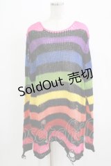 KILL STAR / Over The Rainbow Knit Sweater L レインボー H-25-11-28-040-SL-TO-KB-ZH