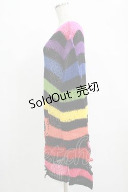 画像2: KILL STAR / Over The Rainbow Knit Sweater L レインボー H-25-11-28-040-SL-TO-KB-ZH