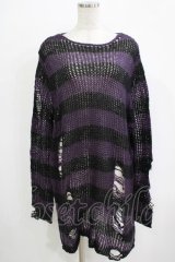 KILL STAR / Graph Knit Sweater S ブラック×パープル H-25-11-28-041-SL-TO-KB-ZH