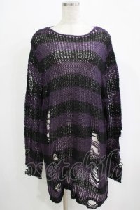 KILL STAR / Graph Knit Sweater S ブラック×パープル H-25-11-28-041-SL-TO-KB-ZH