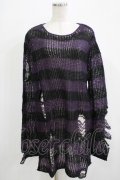 KILL STAR / Graph Knit Sweater XS ブラック×パープル H-25-11-28-042-SL-TO-KB-ZH