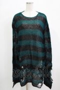 KILL STAR / Sea Punk Knit Sweater XL ブルーグリーン H-25-11-28-043-SL-TO-KB-ZH