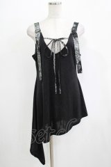 Qutie Frash / アシメタンク  黒 H-25-11-28-045-QU-TO-KB-ZT056