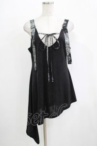 Qutie Frash / アシメタンク  黒 H-25-11-28-045-QU-TO-KB-ZT056