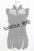 【SALE】Qutie Frash / クモメッシュスリットタンク  ブラック H-25-11-28-046-QU-TO-KB-ZH