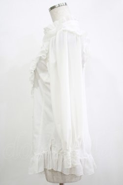 画像2: Qutie Frash / ストライプ切替ブラウス  白 H-25-11-28-050-QU-BL-KB-ZH