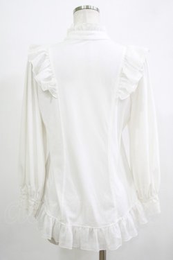 画像3: Qutie Frash / ストライプ切替ブラウス  白 H-25-11-28-050-QU-BL-KB-ZH