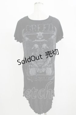 画像3: NAOTO SEVEN / プリントロングカットソー  ブラック H-25-11-28-051-HN-ZA-KB-ZH