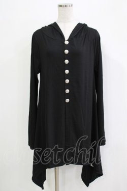 画像1: Deorart / フードカーディガン  ブラック H-25-11-28-053-PU-TO-KB-ZH