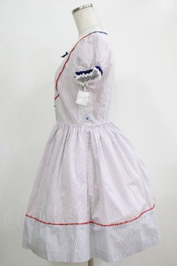 画像2: MILK / シュシュドレス  ブルー×レッドストライプ H-25-11-28-001-ML-OP-KB-ZH