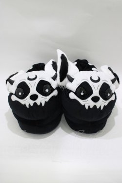 画像1: KILL STAR / Vampire Batbone Slippers ML ブラック×ホワイト H-25-11-28-072-SL-SH-KB-ZH