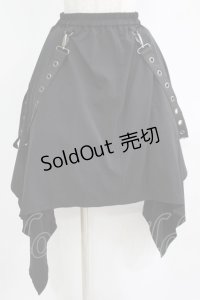 Deorart / サイドロングスカート  ブラック H-25-11-28-007-PU-SK-KB-ZH