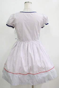 画像3: MILK / シュシュドレス  ブルー×レッドストライプ H-25-11-28-001-ML-OP-KB-ZH