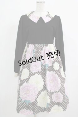 画像1: Despair / 襟付きトラペーズワンピース  ブラック H-25-11-28-008-GO-OP-KB-ZH