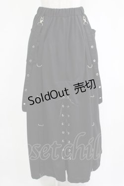 画像1: ACDC RAG / スピンドルロングスカート  ブラック H-25-11-28-016-PU-SK-KB-ZH