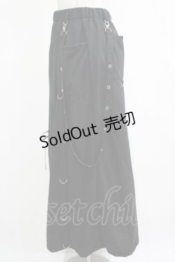 画像2: ACDC RAG / スピンドルロングスカート  ブラック H-25-11-28-016-PU-SK-KB-ZH