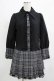 画像1: MARBLE / プリーツチェック切替ワンピース  黒×グレー H-25-11-28-018-GO-OP-KB-ZH (1)