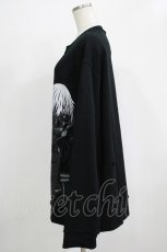 画像2: QOOZA / 東京喰種×QOOZA金木研 ダメージスウェット  ブラック H-25-11-28-023-PU-TO-KB-ZH (2)