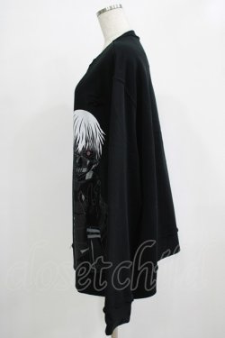 画像2: QOOZA / 東京喰種×QOOZA金木研 ダメージスウェット  ブラック H-25-11-28-026-PU-TO-KB-ZH