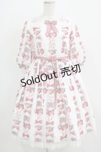 Angelic Pretty / Strawberry Dollワンピース Free シロ H-25-11-29-001-AP-OP-NS-ZH