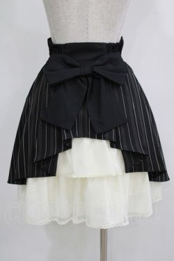 画像3: Secret Honey / ストライプバッスルスカート Free ブラック H-25-11-29-028-CA-SK-NS-ZH