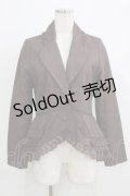 axes femme / レース配色フィッシュテールジャケット M ブラウン H-25-11-29-033-AX-JA-NS-ZH