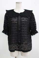m petit by misako / TT* AOKレースブラウス LL ブラック H-25-11-29-037-LO-BL-NS-ZH