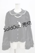 Ank Rouge / パールひめそでブラウス M ブラック H-25-11-29-038-CA-BL-NS-ZH